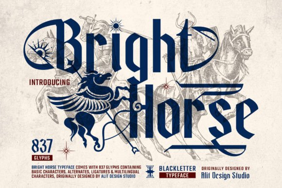 Bright Horse: A Modern Typographic Fusion of History and Innovation