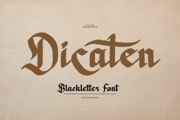 Enhancing Design with the Dicaten Blackletter Font
