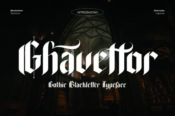Ghavettor: Embracing Bold Blackletter Typography in Modern Design
