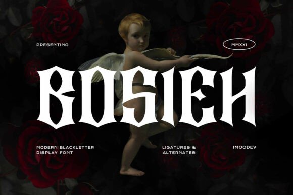 Introducing Bosieh: A Modern Blackletter Font That Merges Gothic Elegance with Contemporary Flair