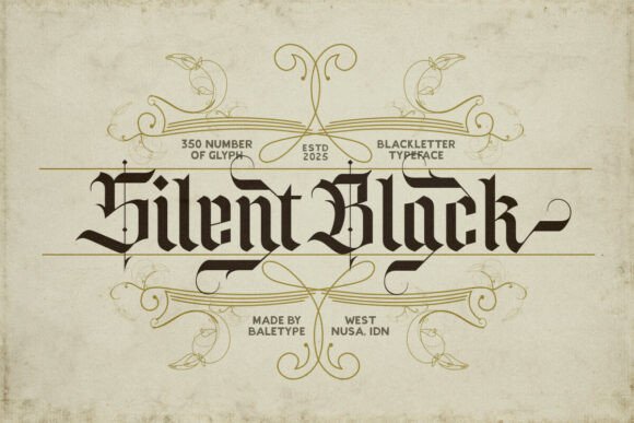 Silent Black: A Bold Typeface for Impactful Designs