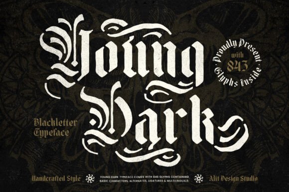 Unleash the Power of Gothic Artistry with Young Dark Typeface